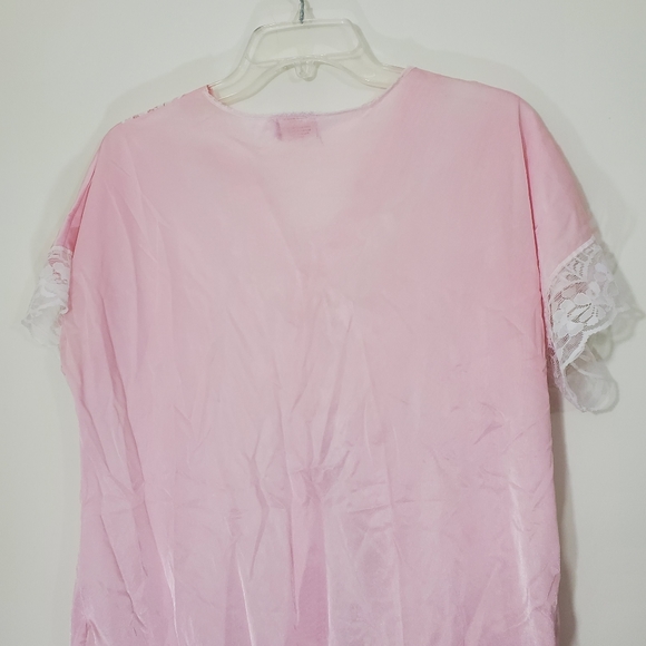 Exclusively Yours Vintage Pink Lace Pajama Top, Size Large - Picture 5 of 10